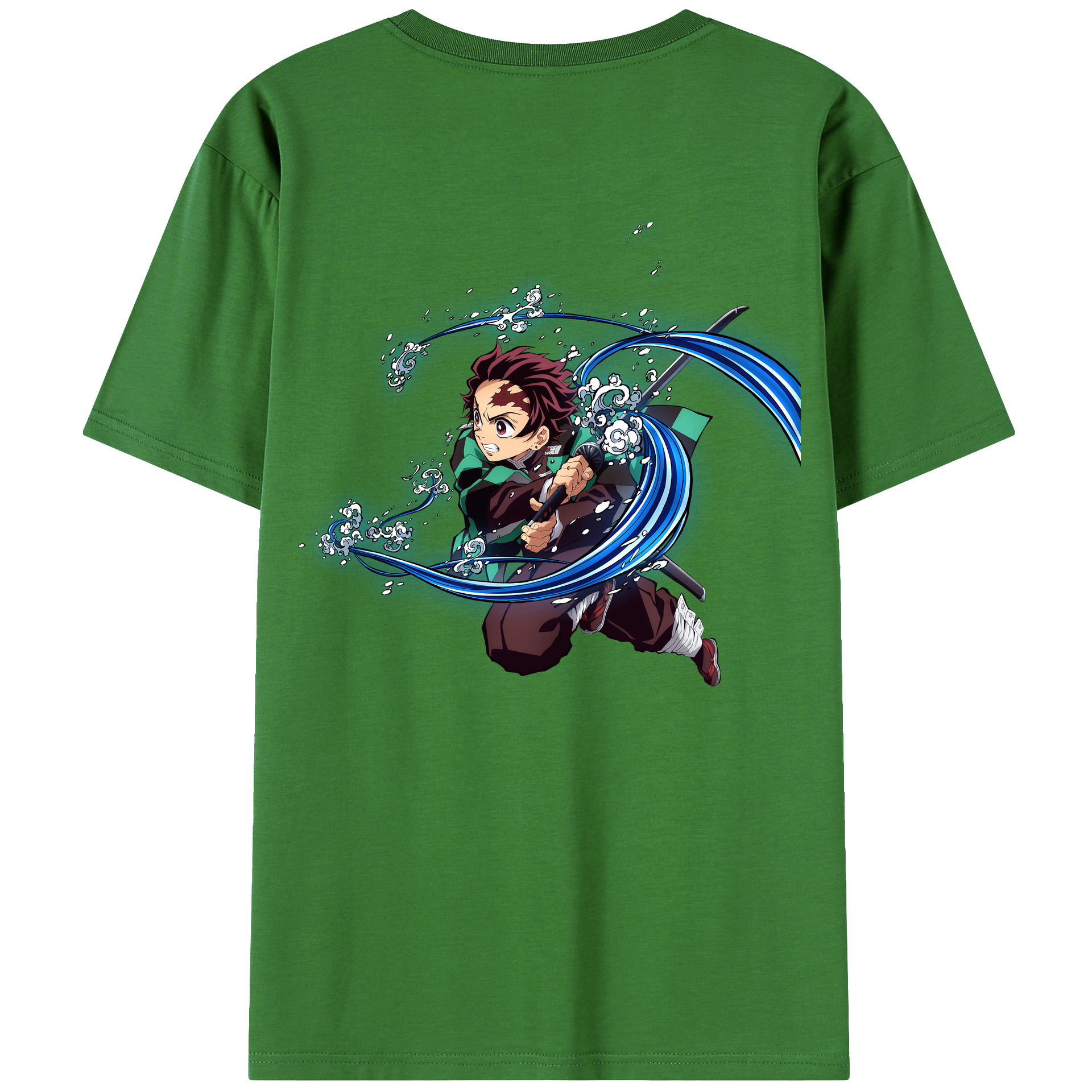 （画像用） 鬼滅の刃 竈門 炭治郎／かまど たんじろう Kamado Tanjirou レディース半袖Tシャツ(バックプリント)